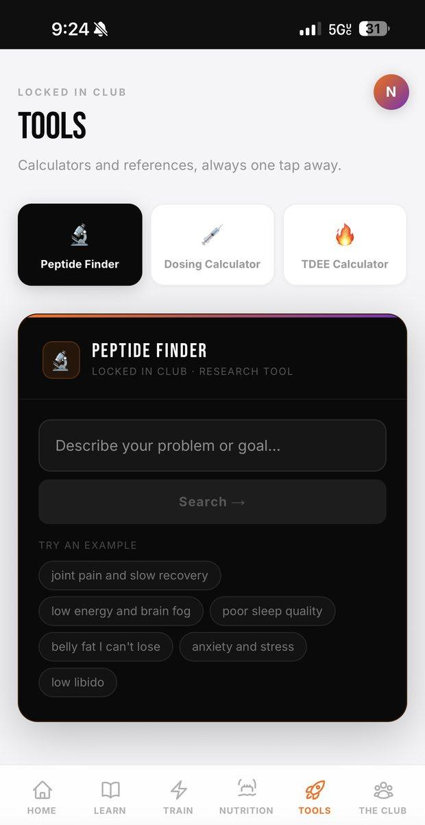 Locked In Club peptide dosing and reconstitution calculator
